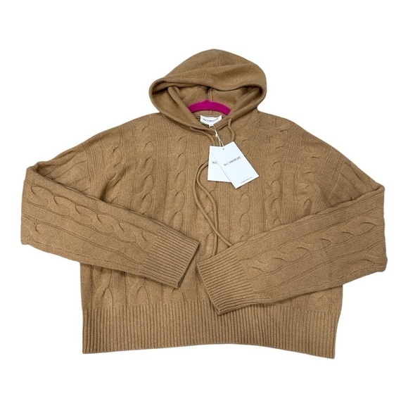 Lord & Taylor W. Cashmere Scout Cashmere Cable Knit Hoodie size M New with tag - Picture 9 of 14